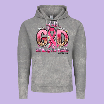Breast Cancer With God All Things Are Possible Vintage Hoodie Designed By Artiststas