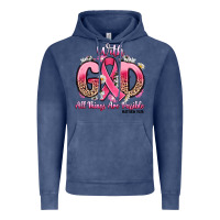 Vintage Denim breast cancer with god all things are possible Vintage Hoodie - Artiststas