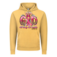 Vintage Mustard breast cancer with god all things are possible Vintage Hoodie - Artiststas