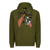 Army Green I Have Two Moods Black Sneakers Afro Girl Premium Hoodie - texasbilliewilder