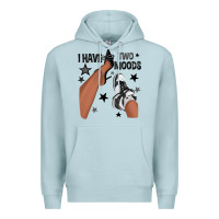 Blue Mist I Have Two Moods Black Sneakers Afro Girl Premium Hoodie - texasbilliewilder