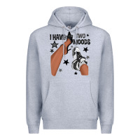 Heather Grey I Have Two Moods Black Sneakers Afro Girl Premium Hoodie - texasbilliewilder