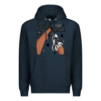 Navy I Have Two Moods Black Sneakers Afro Girl Premium Hoodie - texasbilliewilder