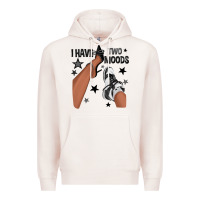I Have Two Moods Black Sneakers Afro Girl Premium Hoodie | Teevron