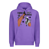Purple I Have Two Moods Black Sneakers Afro Girl Premium Hoodie - texasbilliewilder