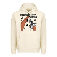 Tofu I Have Two Moods Black Sneakers Afro Girl Premium Hoodie - texasbilliewilder