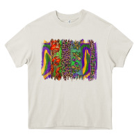 Cream mardi gras brushstroke Heavy Core Tee - RanaPortraitStore