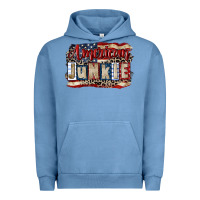 Pigment Pebble Blue American junkie 4th of july Urban Hoodie - CowGirlArtShop
