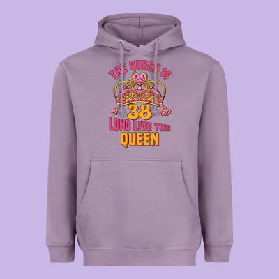 The Queen Is 38 Long Live The Queen Heavyweight Hoodie Designed By Jasminsmagicworld