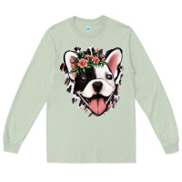Matcha french bulldog floral Long Sleeve Tee - Jasminsmagicworld