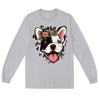 Moon Dust french bulldog floral Long Sleeve Tee - Jasminsmagicworld