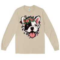 Mushroom french bulldog floral Long Sleeve Tee - Jasminsmagicworld