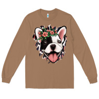 French Bulldog Floral Long Sleeve Tee | Teevron