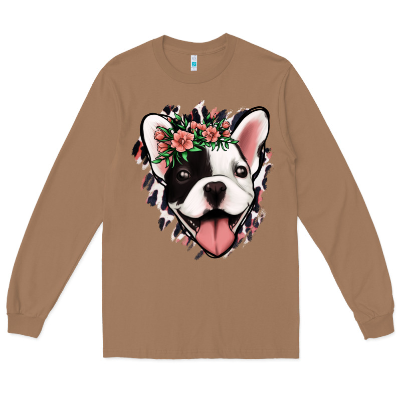 French Bulldog Floral Long Sleeve Tee by Jasminsmagicworld | Teevron