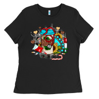 Black Christmas sunflower gemstone nurse Ladies Tee - JahusDesignShop