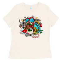 Bone Christmas sunflower gemstone nurse Ladies Tee - JahusDesignShop