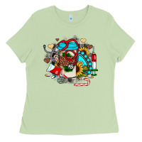 Matcha Christmas sunflower gemstone nurse Ladies Tee - JahusDesignShop