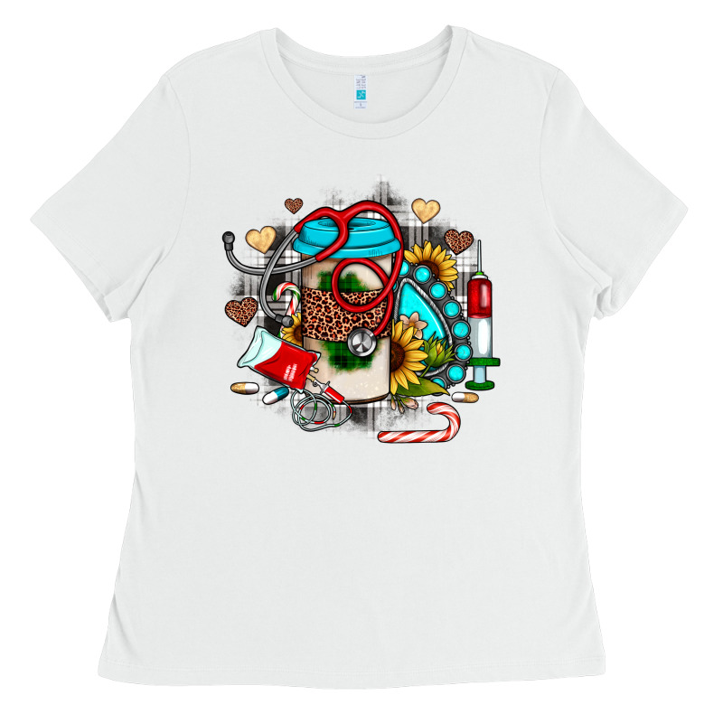 Christmas Sunflower Gemstone Nurse Ladies Tee by JahusDesignShop | Teevron