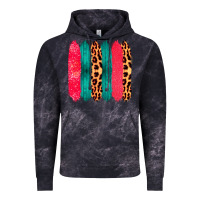 Cloud Black Colored Leopard and Wood Patterned Western Brush Strokes Vintage Hoodie - Bettercallsaul