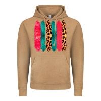 Vintage Camel Colored Leopard and Wood Patterned Western Brush Strokes Vintage Hoodie - Bettercallsaul