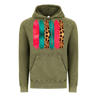 Vintage Olive Colored Leopard and Wood Patterned Western Brush Strokes Vintage Hoodie - Bettercallsaul
