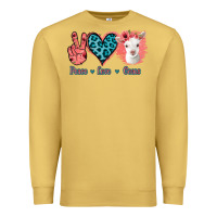 Antique Gold Peace Love Goats Premium Sweatshirt - Bettercallsaul