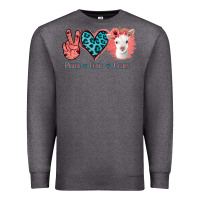 Charcoal Heather Peace Love Goats Premium Sweatshirt - Bettercallsaul