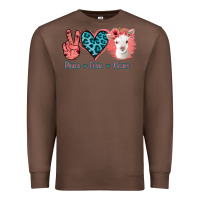 Chestnut Peace Love Goats Premium Sweatshirt - Bettercallsaul