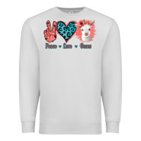 Dove Grey Peace Love Goats Premium Sweatshirt - Bettercallsaul