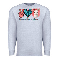Heather Grey Peace Love Goats Premium Sweatshirt - Bettercallsaul