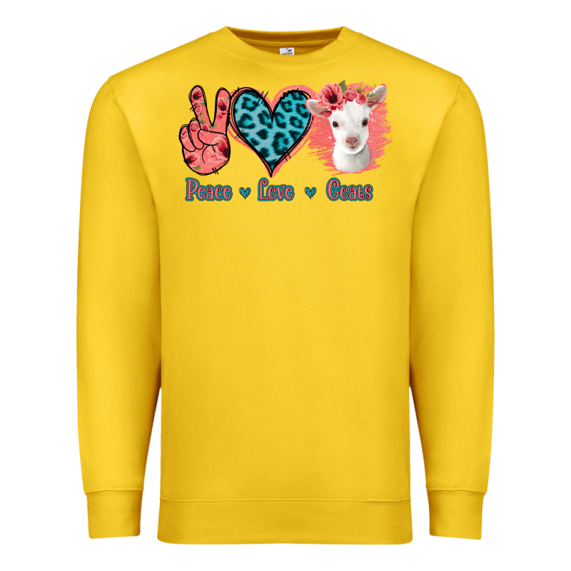 Peace Love Goats Premium Sweatshirt by Bettercallsaul | Teevron