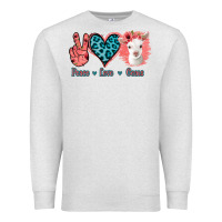 Oatmeal Heather Peace Love Goats Premium Sweatshirt - Bettercallsaul