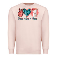 Pale Pink Peace Love Goats Premium Sweatshirt - Bettercallsaul