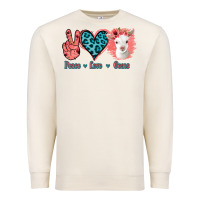Sandshell Peace Love Goats Premium Sweatshirt - Bettercallsaul