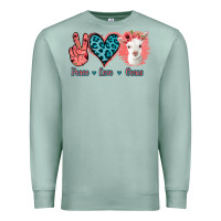Seafoam Peace Love Goats Premium Sweatshirt - Bettercallsaul