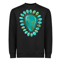 Black western gemstone turquoise Heavyweight Sweatshirt - Artiststas