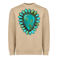 Mushroom western gemstone turquoise Heavyweight Sweatshirt - Artiststas