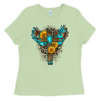 Matcha gemstone cross Ladies Tee - Zillion Design Studio