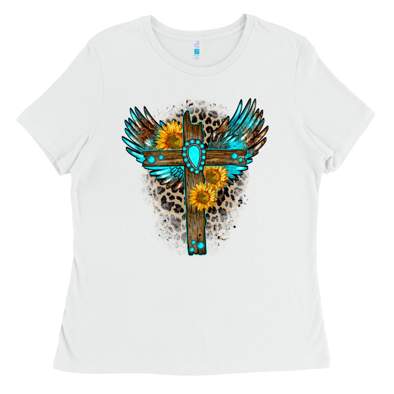 Gemstone Cross Ladies Tee by Zillion Design Studio | Teevron