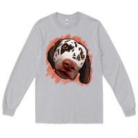 Moon Dust dalmatians peach glitter background Long Sleeve Tee - Jasminsmagicworld