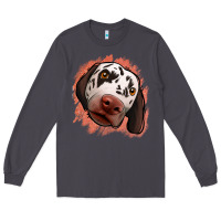 Smoke dalmatians peach glitter background Long Sleeve Tee - Jasminsmagicworld