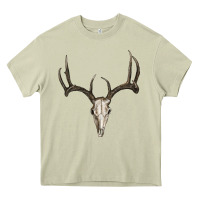 Mossy deer skull Heavy Core Tee - RanaPortraitStore