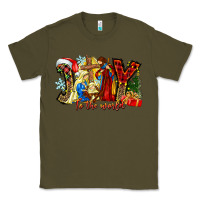 Army Green Joy To The World Classic Tee - CowhideDigitalArt
