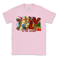 Bubblegum Pink Joy To The World Classic Tee - CowhideDigitalArt