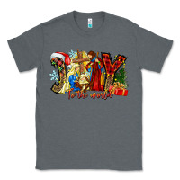 Charcoal Heather Joy To The World Classic Tee - CowhideDigitalArt