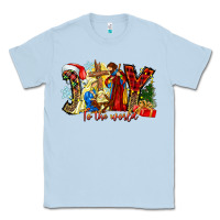 Dusty Blue Joy To The World Classic Tee - CowhideDigitalArt