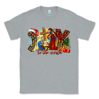 Heather Grey Joy To The World Classic Tee - CowhideDigitalArt