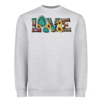 Heather Grey western gemstone sunflowers serape leopard turquoise love Heavyweight Sweatshirt - Artiststas