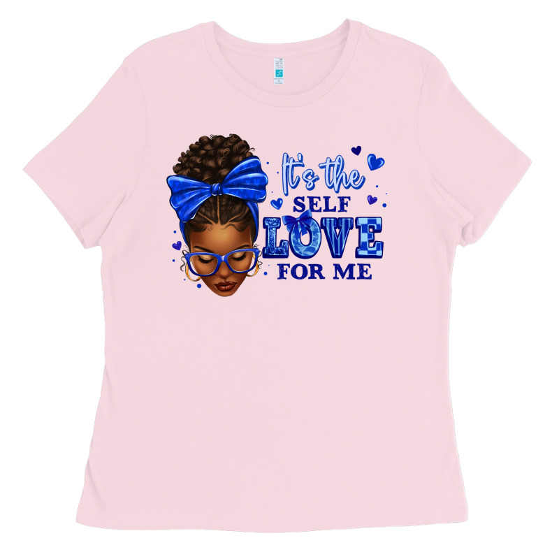 Sorority Colors It's The Self Love For Me Afro Wom Ladies Tee by texasbilliewilder | Teevron