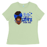 Matcha sorority colors it's the self love for me afro wom Ladies Tee - texasbilliewilder